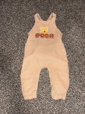 Disney Winnie the Pooh Vintage Boy 24M Overalls Corduroy Embroidered