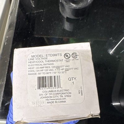 Columbus electric  ETD9MTS Line Voltage Heat/Cool Thermostat Non-Programmable