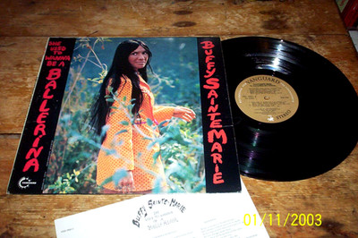 BUFFY SAINTE-MARIE ( USED TO WANNA BE A BALLERINA ) 1971 LP w/ NEIL YOUNG vg++