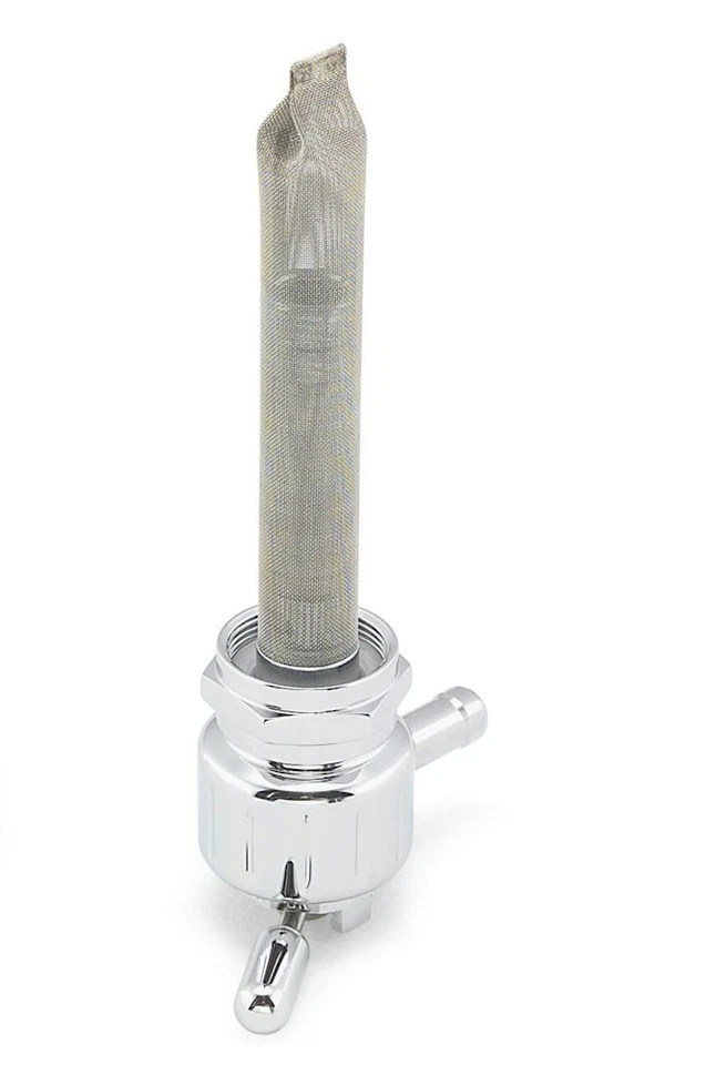 Pingel Power Flo Grooved Chrome HEX 180 Deg Inward 22mm Petcock Harley 6311-CG - Image 1 of 1