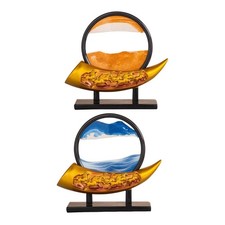 Moving Sand Art Picture 3D Round Sandscape Landscape Decorating Flowing Painting