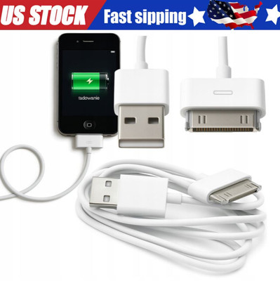 30 Pin USB Data Sync Cable Charger for Lot iPhone 4 4G 4S iPod Nano iPad 1/2/3