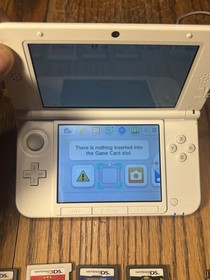 Nintendo 3DS XL Pink White Handheld Console 7 Games + Bundle Tested USA Version