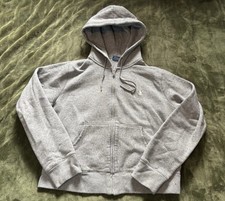 Polo Ralph Lauren Hoodie Womens XL Gray Full Zip White Pony Logo Sweatshirt