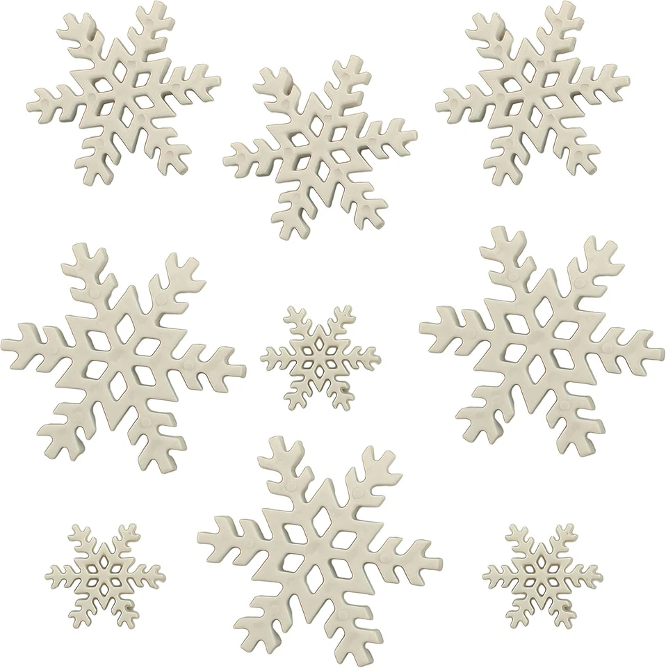 Snowflake Christmas Novelty Craft Buttons - 65 Pieces - Image 3 of 4