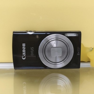 Canon IXUS 185 Digital Vintage Camera 20MP 8x Zoom Black Tested Working English