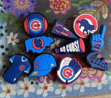 NEW 10 Piece CHICAGO Baseball Team Shoe Charms Clog Decorations PVC