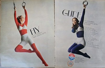 1967 Women's Gossard Swing-sette Panty Girdles Bras gymnastics vintage ad