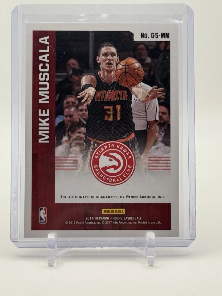 2017-18 NBA Hoops MIKE MUSCALA Great SIGnificance Autograph #GS-MM Auto Hawks - Image 2 of 2