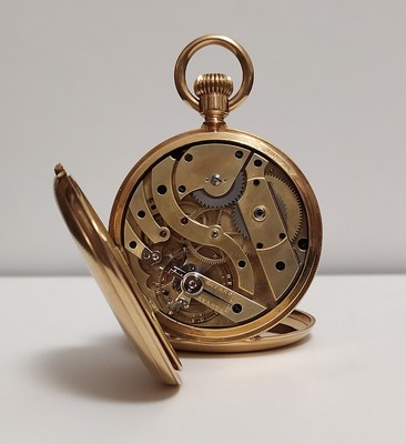 18K Solid Gold Patek Philippe Hunter Pocket Watch ca 1871 Excellent Chronometer
