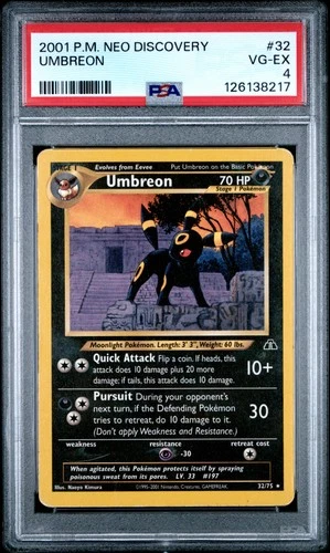 2001 POKEMON NEO DISCOVERY #32 UMBREON PSA 4