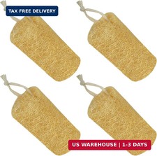 Natural Loofah Sponge 4 Packs , 6 Natural Loofah Exfoliating Body Scrubber E