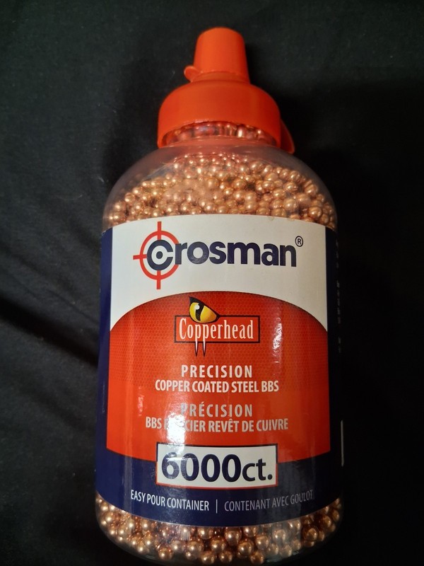 Crosman Copperhead Precision Copper Coated Steel BBs .177 Round Ball 6000ct