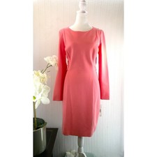 Antonio Melani Salmon Pink Square-Neck Dress  Size 10