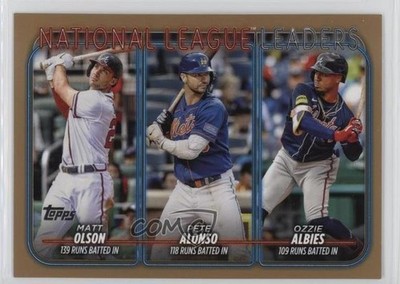2024 Series 1 League Leaders Gold /2024 Ozzie Albies Pete Alonso Matt Olson q3i
