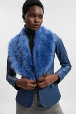 Karen Millen Short Shearling Coat Womens Daywear Jackets & Coats