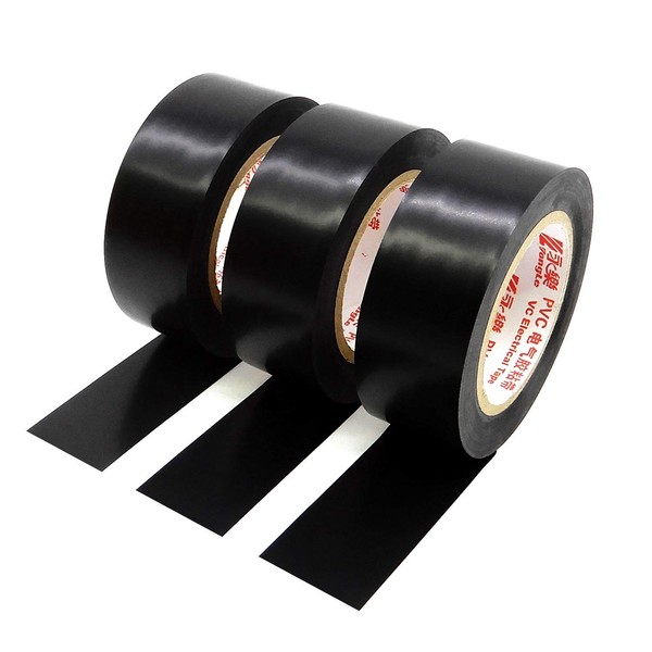 Ytbubor Isolierband 3 Rollen, 25 Mm X 15 M Isolierband Schwarz, Pvc Klebeband-image
