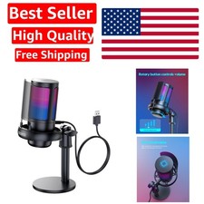 Gaming Microphone for PC: USB Mic for Podcasts Videos Streaming - Condenser...