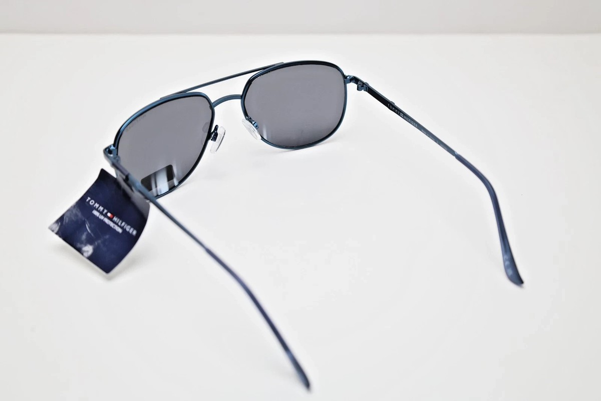 Tommy Hilfiger Sunglasses Aviator MM OM 633 Blue Gun NEW | eBay