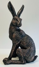 Hare Ornament, Bronze Effect, 43cm, Indoor Outdoor Decorative Rabbit Gift