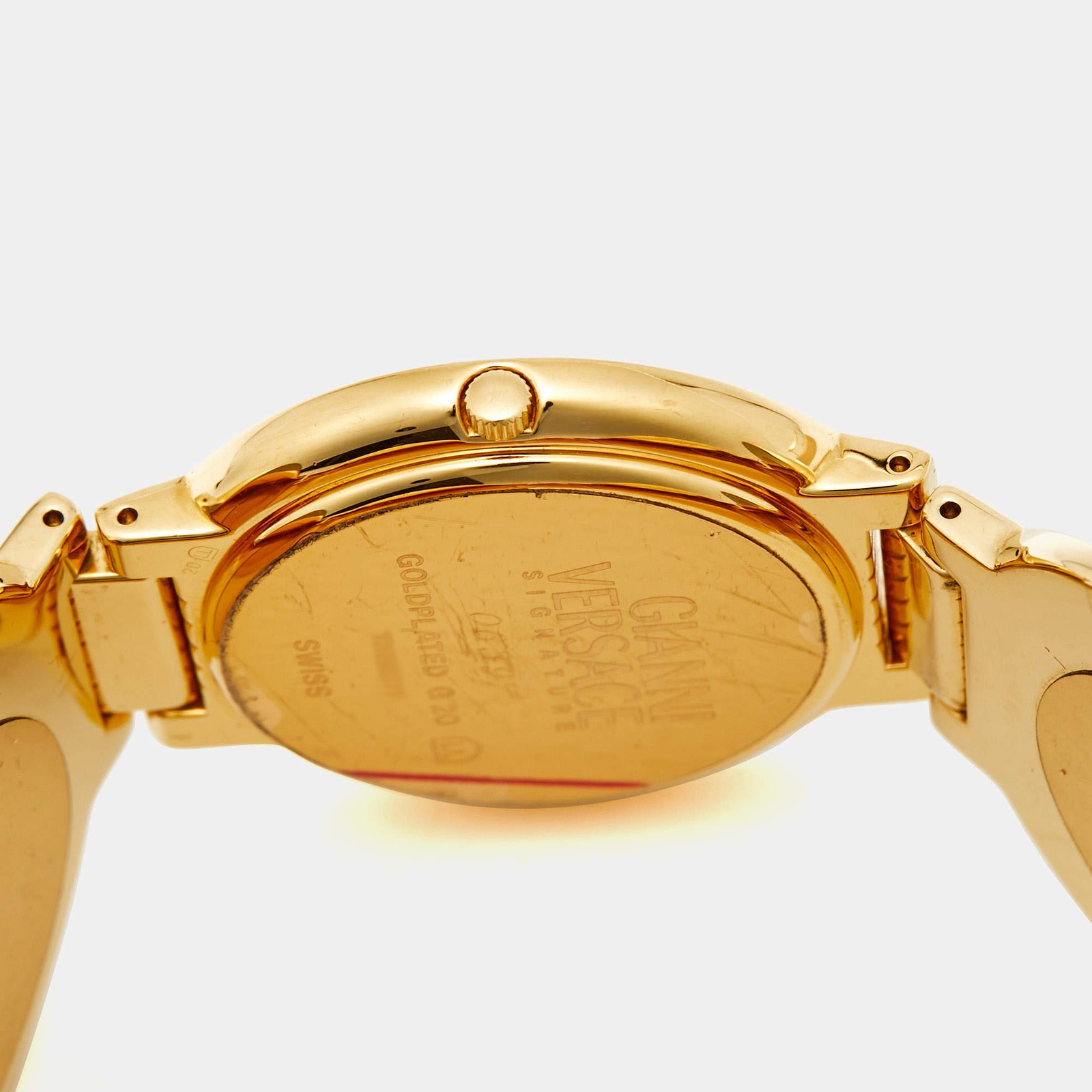 Gianni Versace Medusa Coin 7008011 Champagne Dial Gold Plated Metal Womens thumbnail 6