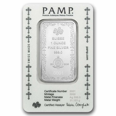 1 oz Silver Bar - PAMP Suisse (Cross of Christianity) | eBay