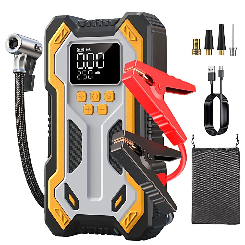 3000A Car Jump Starter with Air Compressor Tire Inflator Battery Charger Jumper
