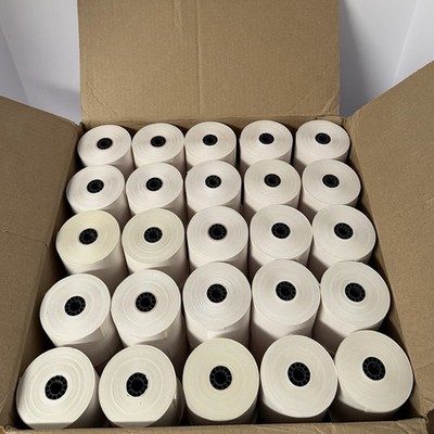 Alliance 2 Ply Carbonless Receipt Rolls 3'' x 90'  2-Ply White/Canary 50 Rolls