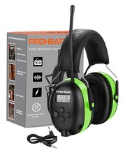 PROHEAR 027 FM Radio Headphones with Digital Display 25dB NRR Safety Earphones