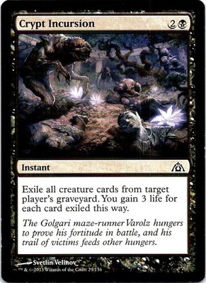 Crypt Incursion 23 Common Dragon's Maze Magic: The Gathering Near Mint