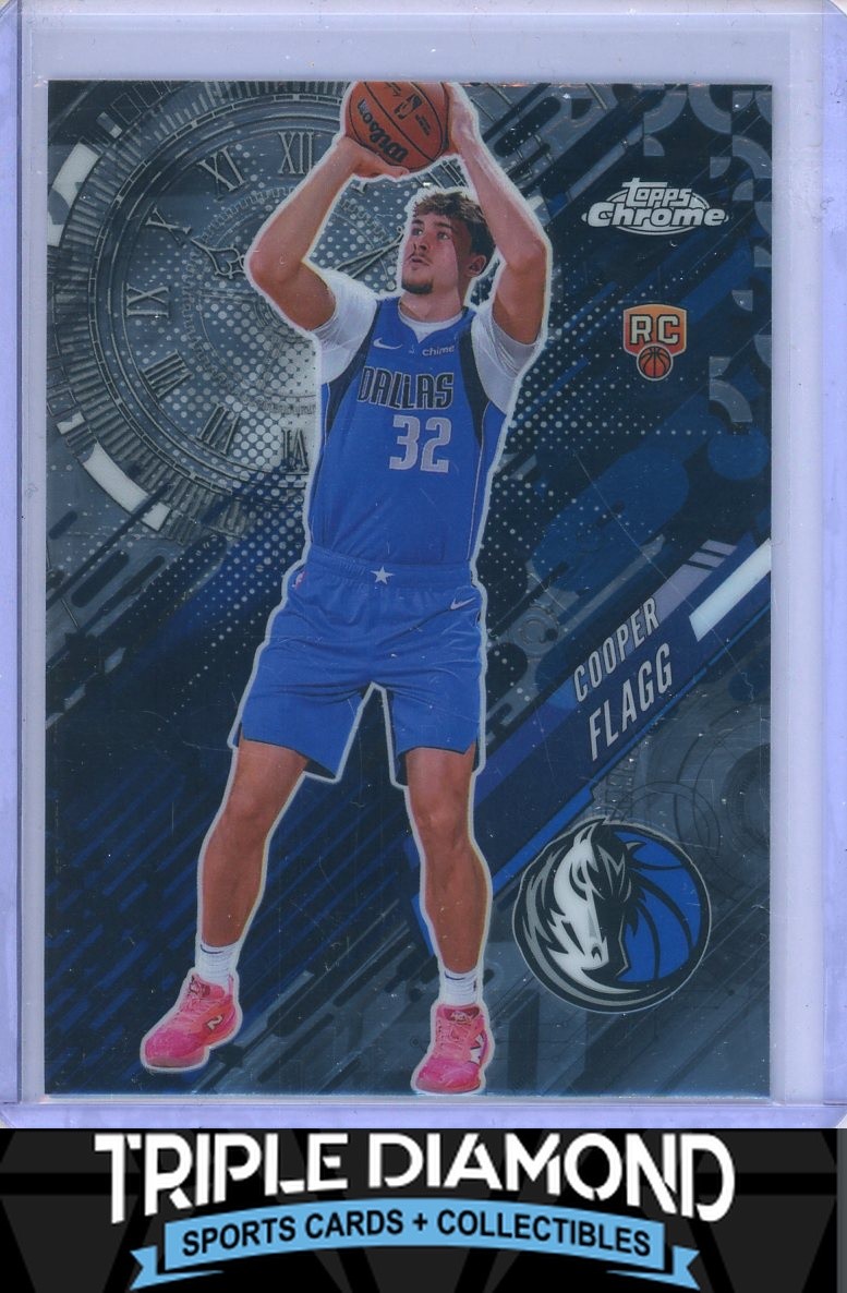 2025 Topps Chrome Cooper Flagg Rookie RC Go Time Mavericks V586