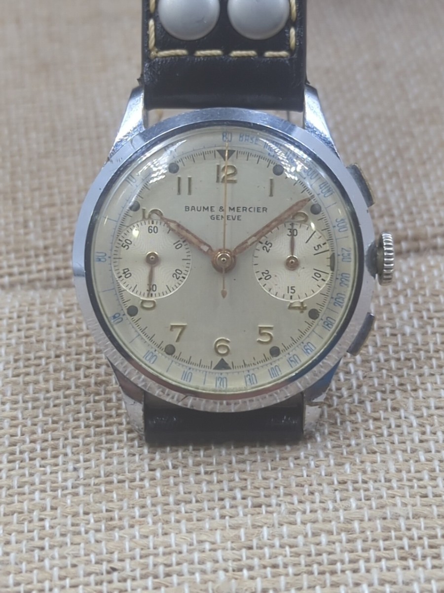 RARE Vintage Baume Mercier SWISS Hand-Winding Chronograph Watch