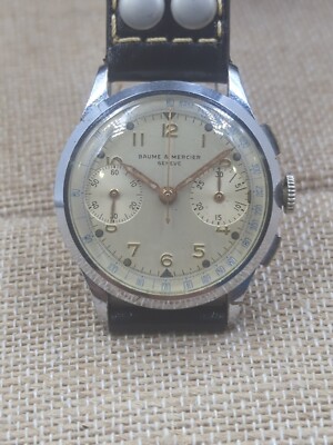 RARE Vintage Baume & Mercier SWISS Hand-Winding Chronograph Watch