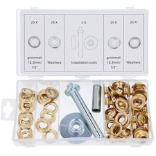 Occhielli ottone per Installazione Telone Tenda Occhiello Set Riparazione 12.5mm