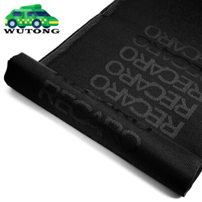 Full Black JDM Recaro Fabric Cloth For Car Seat Panel Armrest Decoration 1M×1.6M