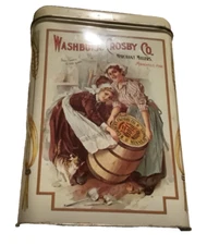 Vintage Washburn's Gold Medal Flour Tin Recipe Box 1980's Made For General Mills