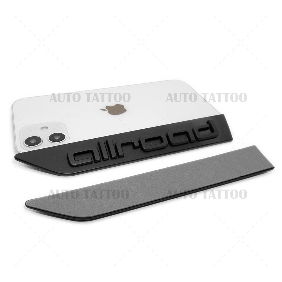 Placa de identificación marcador izquierdo y derecho Audi Allroad emblema deportivo negro mate Foto 4 de 4