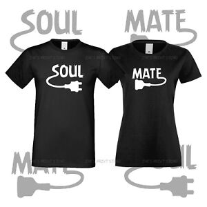 Pålidelig Tilskynde forbruger Couple T-shirt You Are My Soul Mate For Her And Him Matching Love Black Tees  | eBay