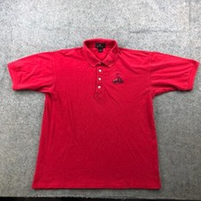 Vintage St Louis Cardinals Polo Shirt Mens Large Red Short Sleeve Embroidered