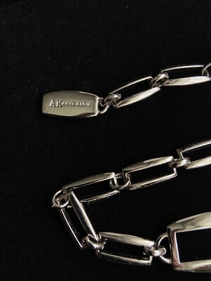 ANNE KLEIN Belt Vintage Womens Silver Gold Chain Belt One Size Chain Pendant Anne Klein Women main image 3