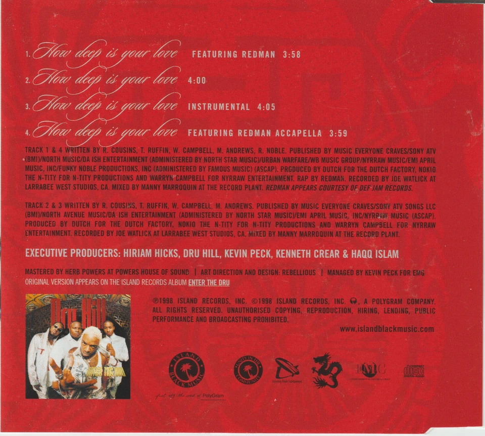 Dru Hill - How deep is your love (1998) [4 Track Maxi-CD] - Bild 2 von 2