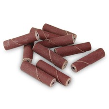 1/4" x 1-1/2" x 1/8" Aluminum Oxide Abrasive Cartridge Roll, Straight - 10 Pack