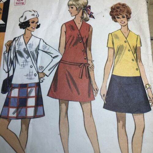 Vintage 1968 McCalls 2670 Sixties 60s Dress Sz 12 Bust 34 French Darts Low Waist