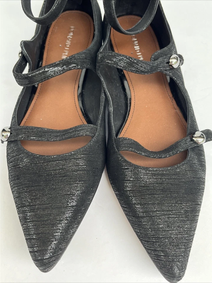 Donald J Pliner Pérez Medianoche Antiguo Cuero Metálico Cepillado Punta Puntera 7.5 M Foto 2 de 4