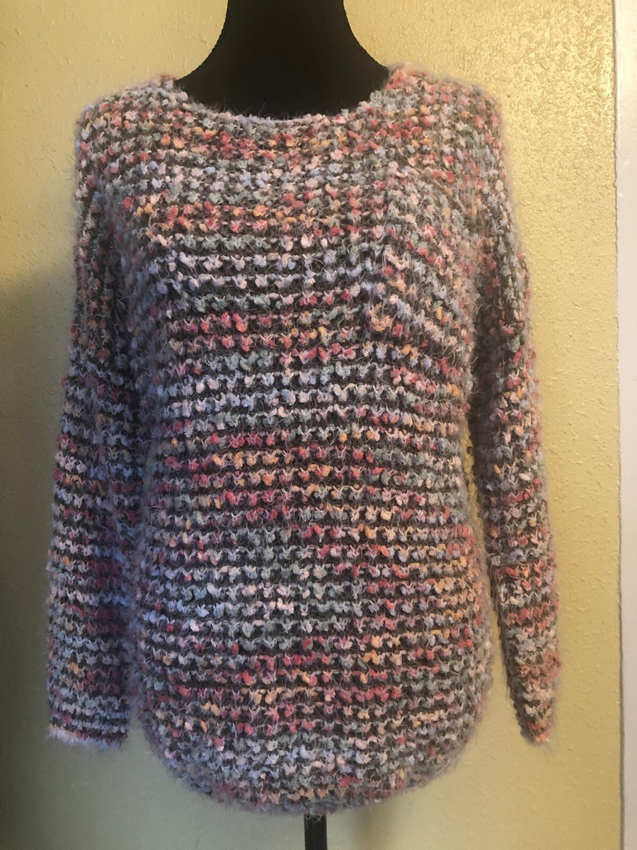 Papillon Chunky Sweaters Canada Papillon Fuzzy Colorful Knit