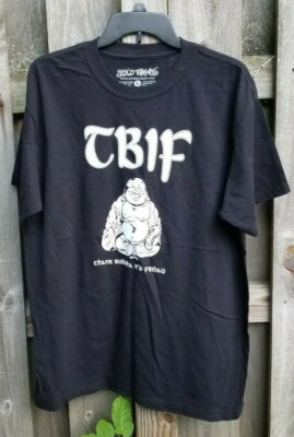 Thank Buddha Its Friday  Mens L T-Shirt Solid Threads USA 