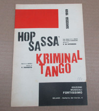 Spartito spartiti HOP SASSA' Leitenburg KRIMINAL TANGO Trombetta ed. Fortissimo