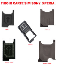 Tiroir carte nano-SIM noir pour Sony Xperia Z Z1 Z2 Z3 Z5 / Mini - Compact