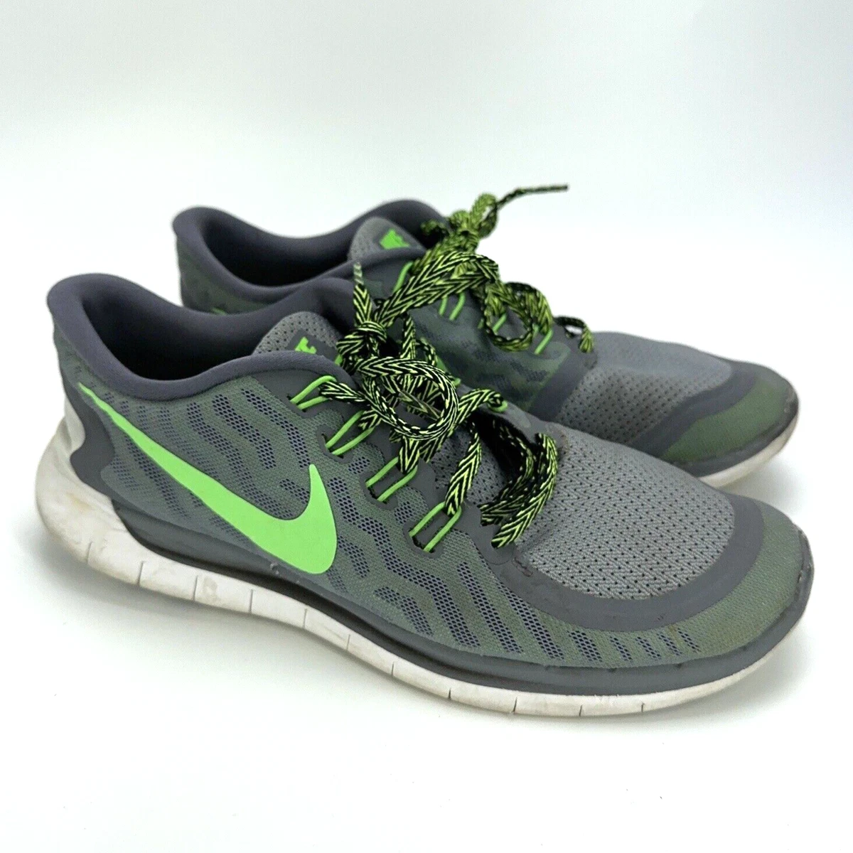 Nike Free 5.0 Men&#039;s Size 9.5 / 43 Grey Green Running Shoes 724382-013 | eBay