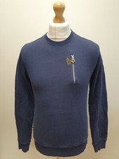 RR653 MENS LUKE SPORTS NAVY BLUE LONG SLEEVE CREW NECK JUMPER UK S EU 46